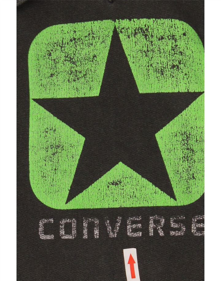Converse masculino gráfico moletom com capuz cinza médio algodão