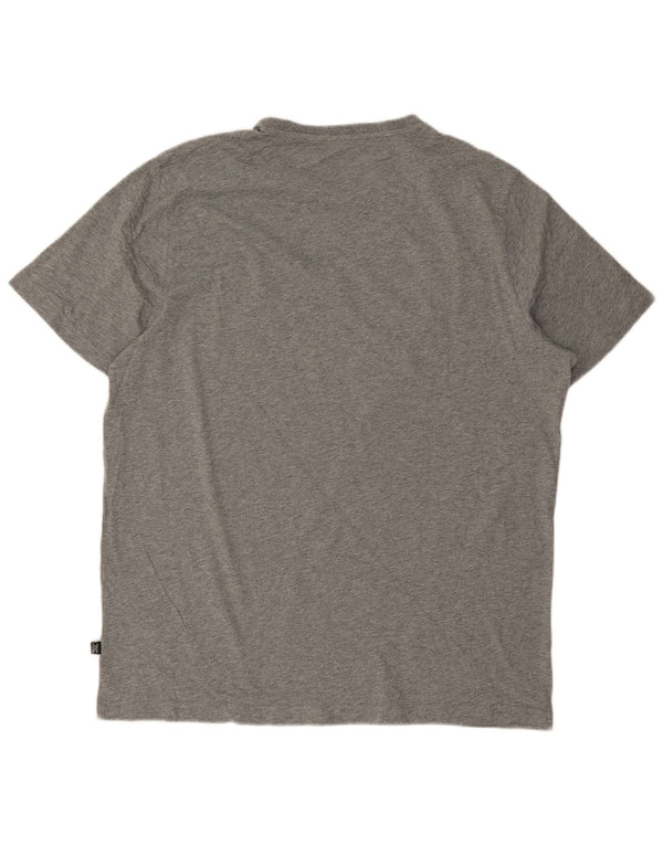 Camiseta masculina Puma Graphic Top XL cinza manchado de algodão