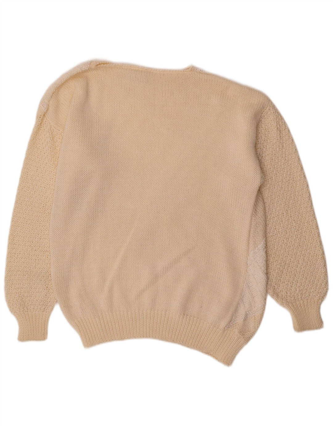 MADELEINE Suéter feminino com gola canoa UE 40/42 médio bege