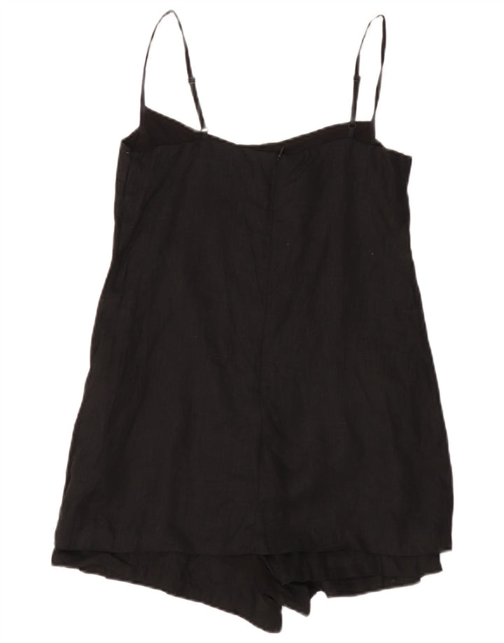 Macacão feminino Zara UK 10 pequeno linho preto