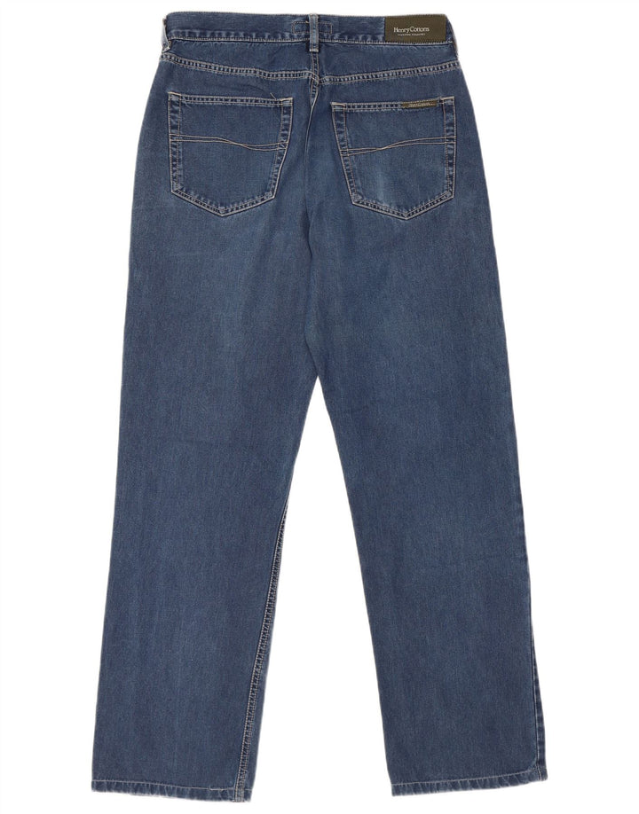 Henry Cottons Calça jeans reta masculina W32 L30 algodão azul