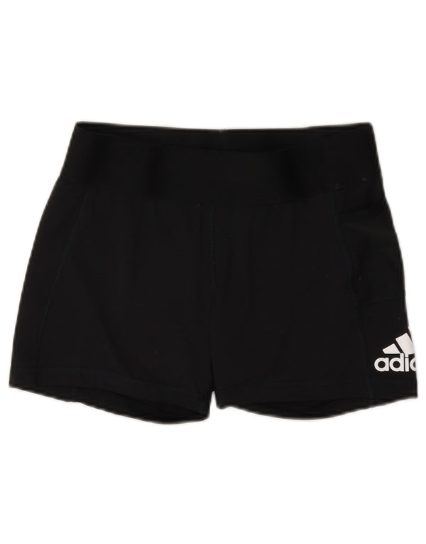 Shorts esportivos gráficos femininos Adidas UK 12 médio preto poliéster