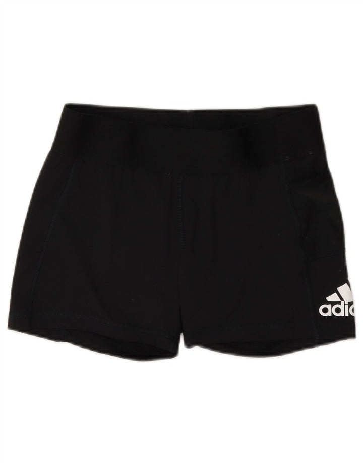 Shorts esportivos gráficos femininos Adidas UK 12 médio preto poliéster