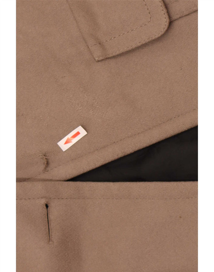 Sobretudo feminino Zara UK 14 lã cinza médio