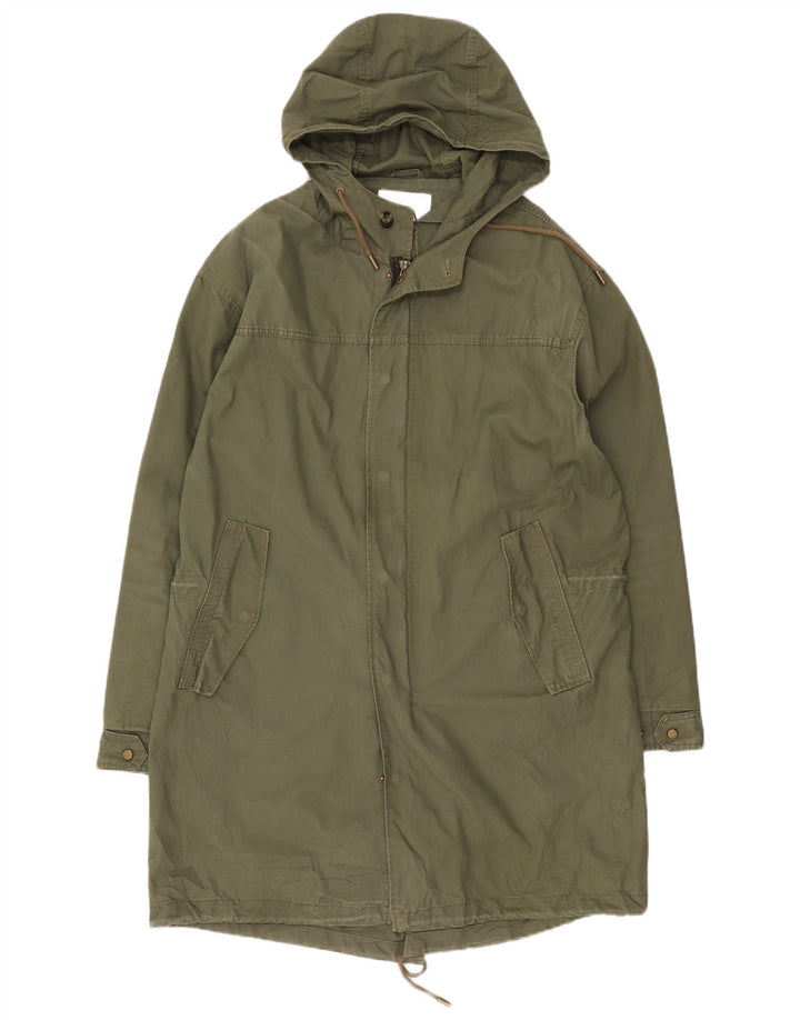 Jaqueta Parka masculina Zara com capuz Reino Unido 40 Grande Caqui