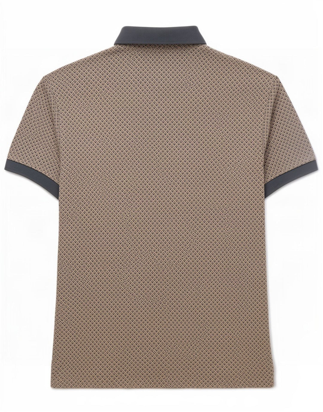 Camisa polo masculina Barbour grande algodão geométrico cinza