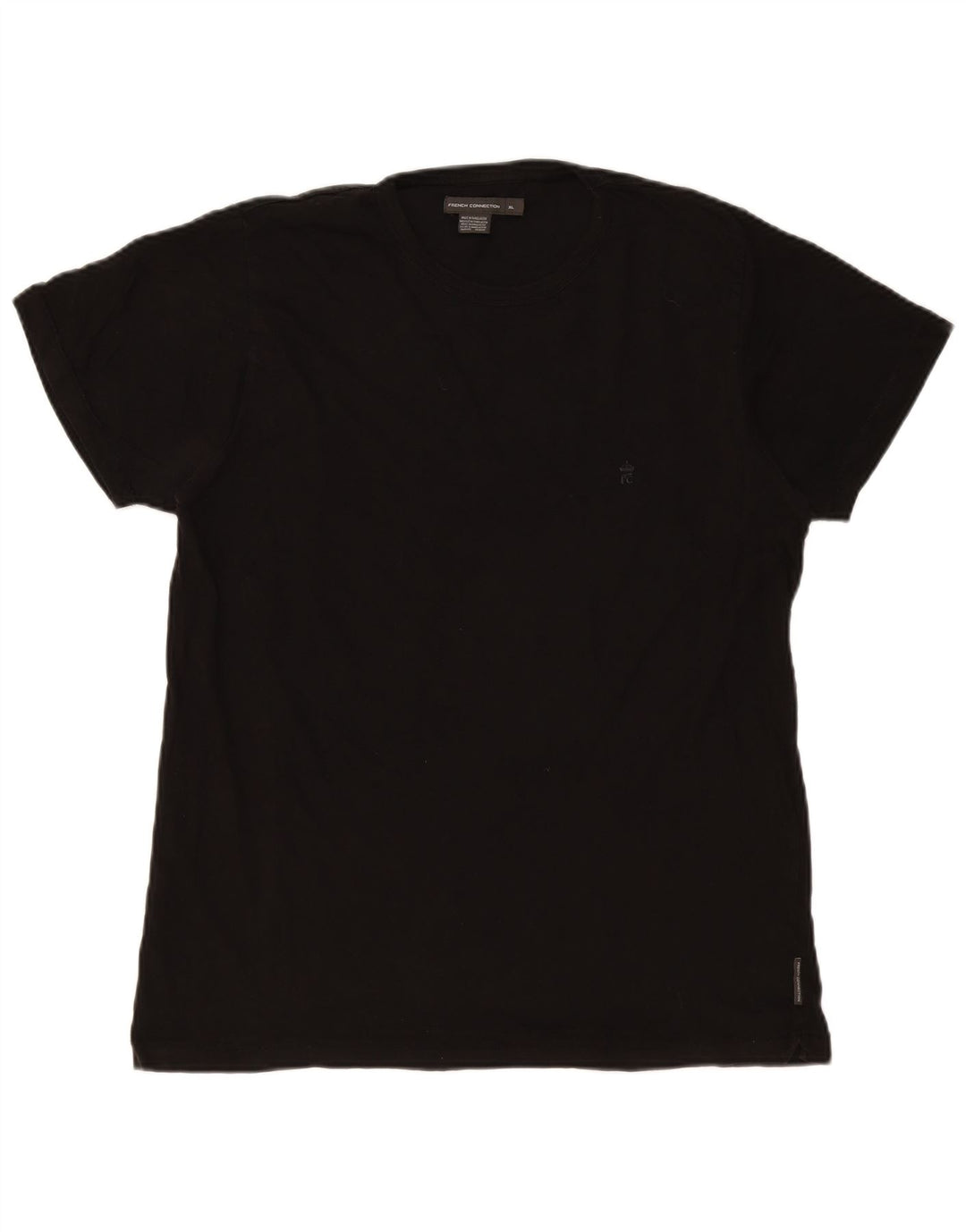 Camiseta masculina French Connection Top XL algodão preto