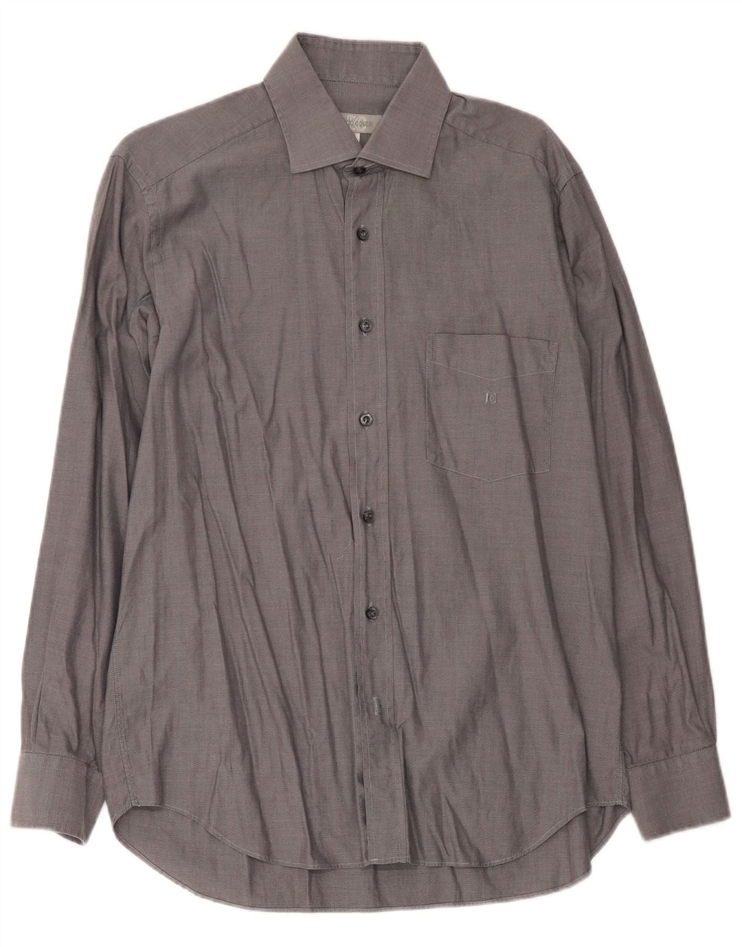 Camisa masculina Enrico Coveri tamanho 40 15 3/4 algodão cinza médio