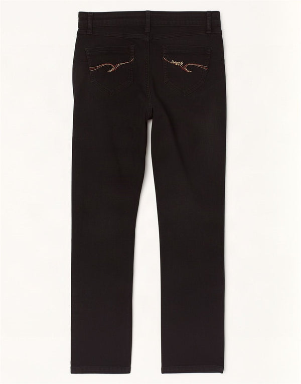Desigual Jeans Skinny Feminino W32 L32 Preto Houndstooth