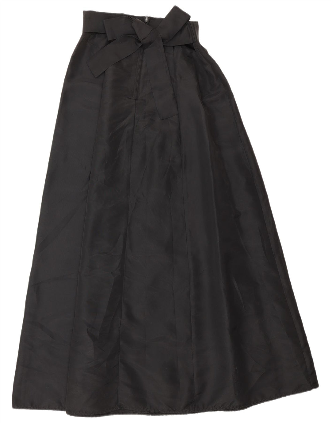 Saia maxi feminina vintage de cintura alta W26 acetato preto pequeno