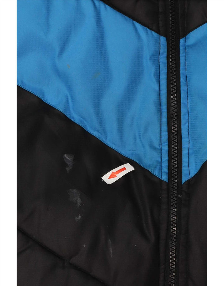 Jaqueta acolchoada masculina Hummel UK 38 poliéster colorblock preto médio