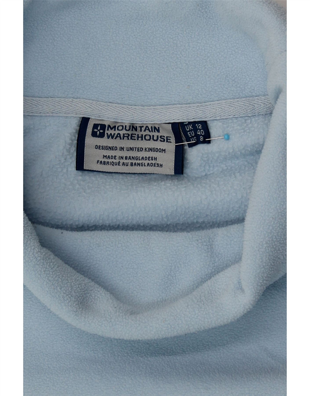 Suéter feminino de lã com gola redonda Mountain Warehouse Reino Unido 12 azul médio