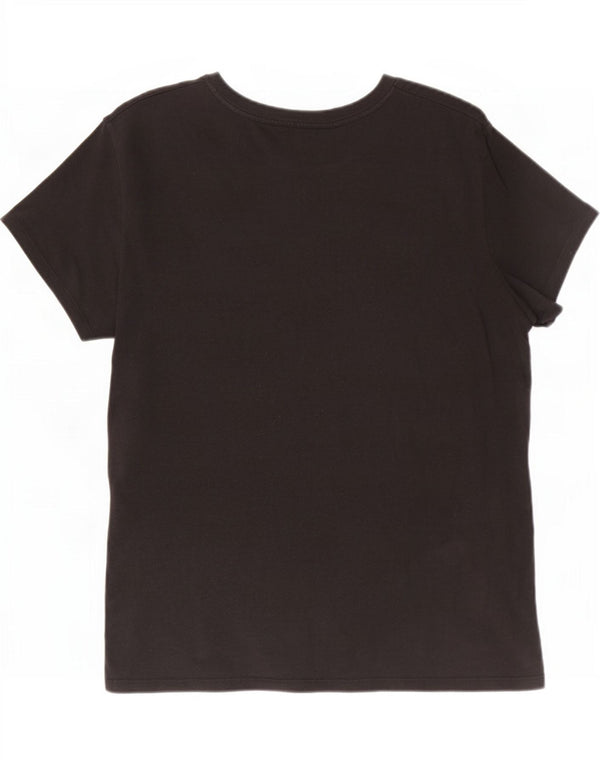 Levi's Womens Graphic T-Shirt Top UK 16 Large Black Cotton