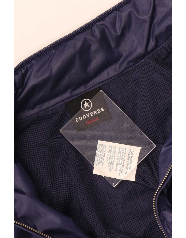 Jaqueta de chuva militar com capuz masculino Converse UK 38 poliéster roxo médio