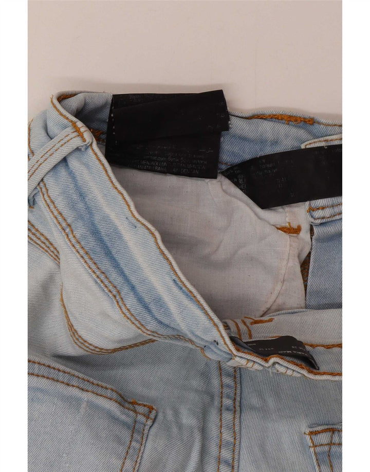 Zara Mens Distressed Slim Jeans EU 38 Pequeno W30 L27 Azul Algodão