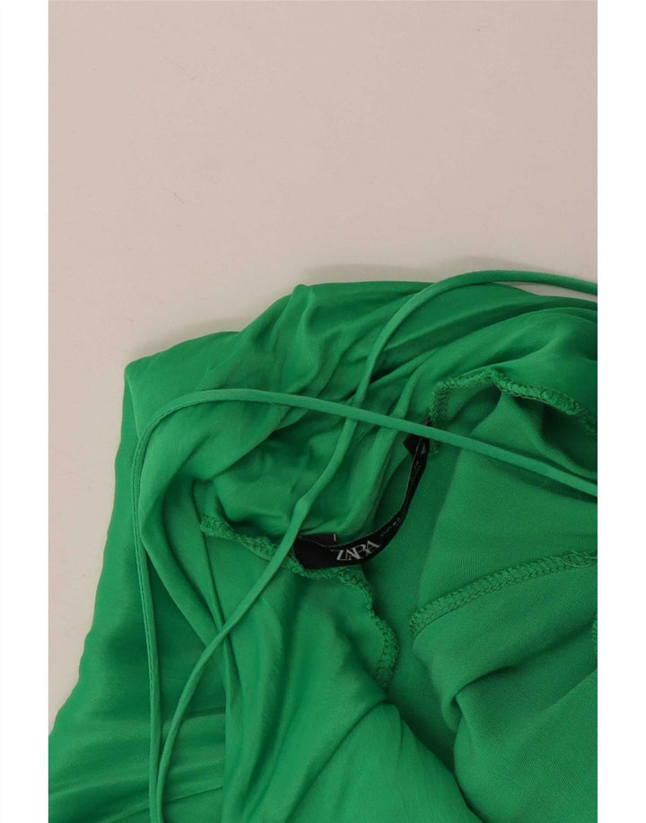 Vestido Halter Feminino Zara UK 4 XS Verde