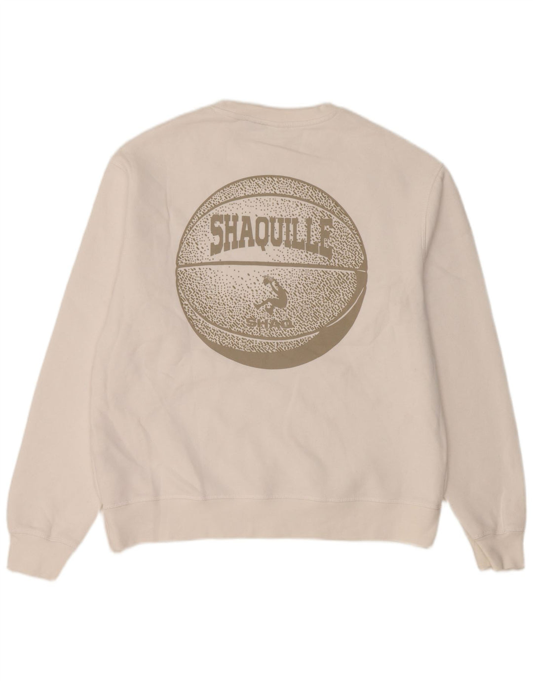Zara moletom gráfico masculino jumper médio algodão branco
