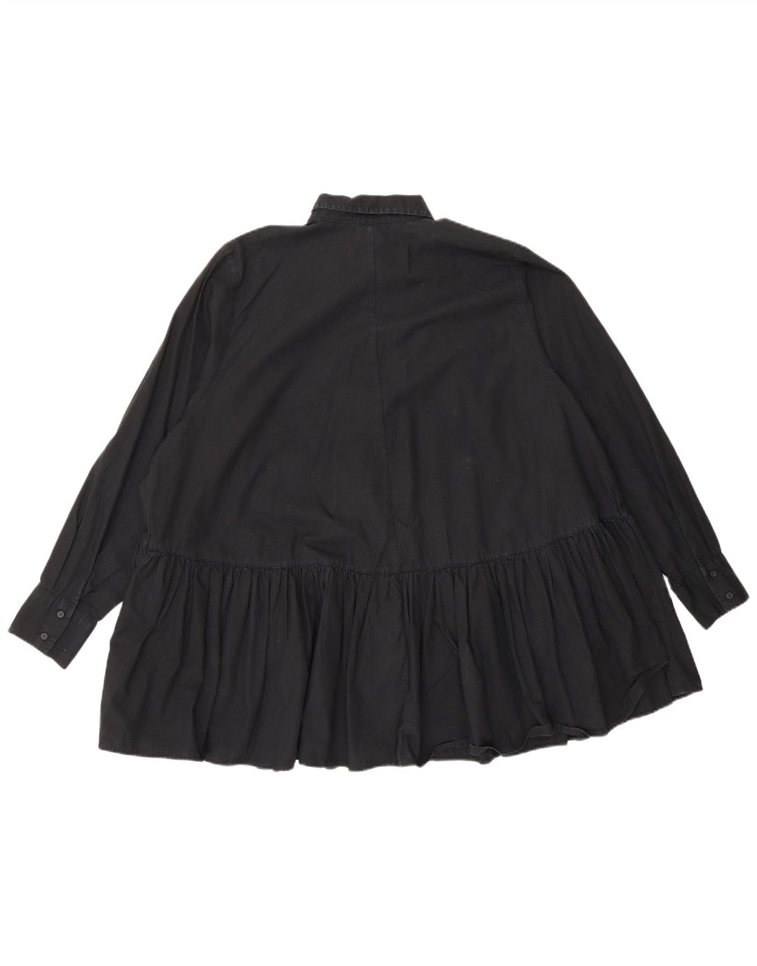 Blusa camisa oversized feminina Zara Reino Unido 10 pequeno algodão preto