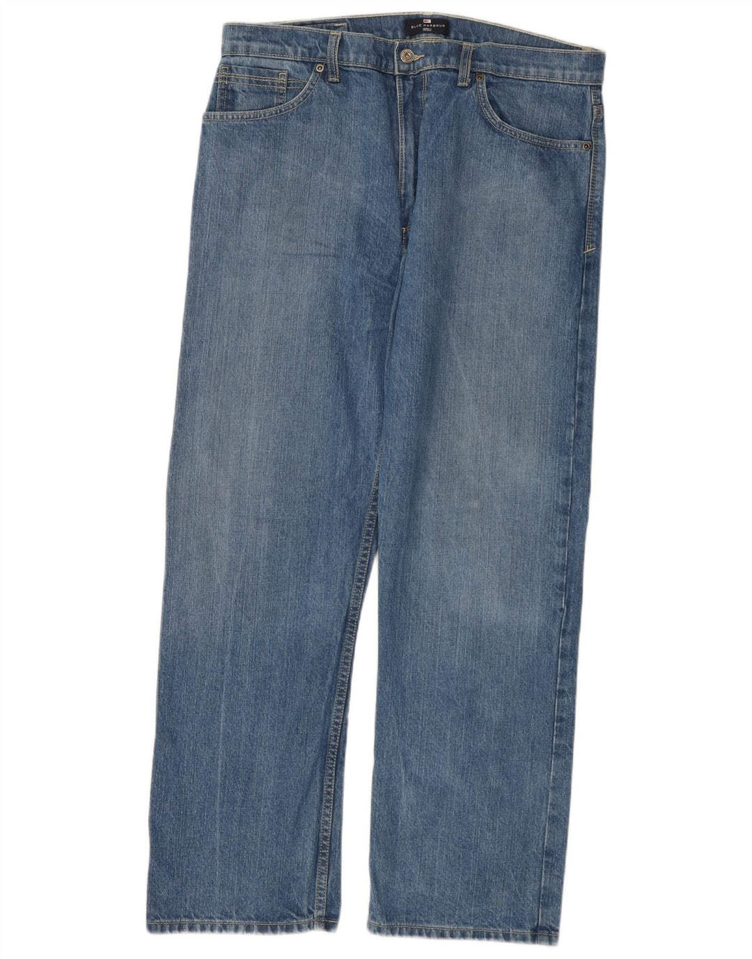 MARKS & SPENCER Masculino Blue Harbor Straight Jeans W36 L29 Azul Algodão