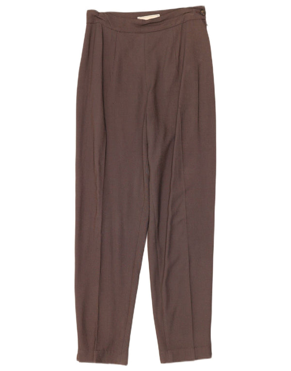 Calça feminina de cintura alta Via Dei Ciclamini IT 42 médio W26 L28 sobrancelha