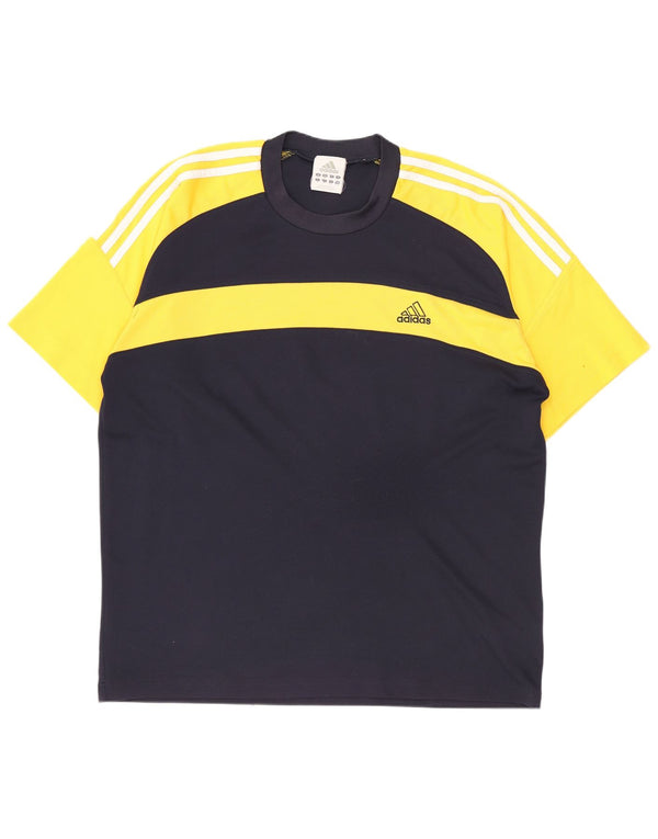 Camiseta masculina Adidas Top UK 44/46 XL Azul marinho Colourblock