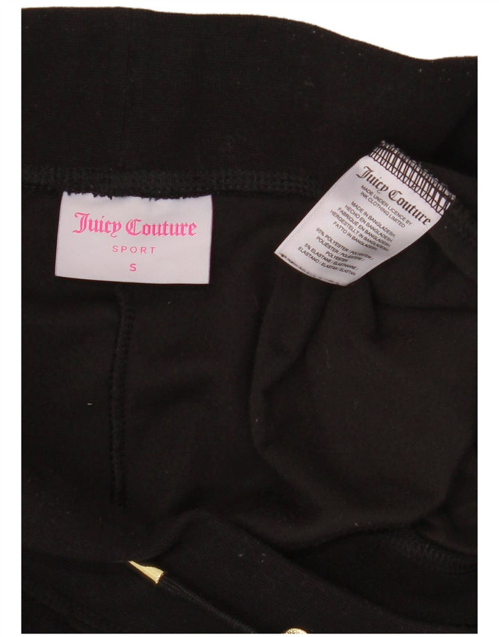 Shorts esportivos femininos JUICY COUTURE UK 10 poliéster preto pequeno
