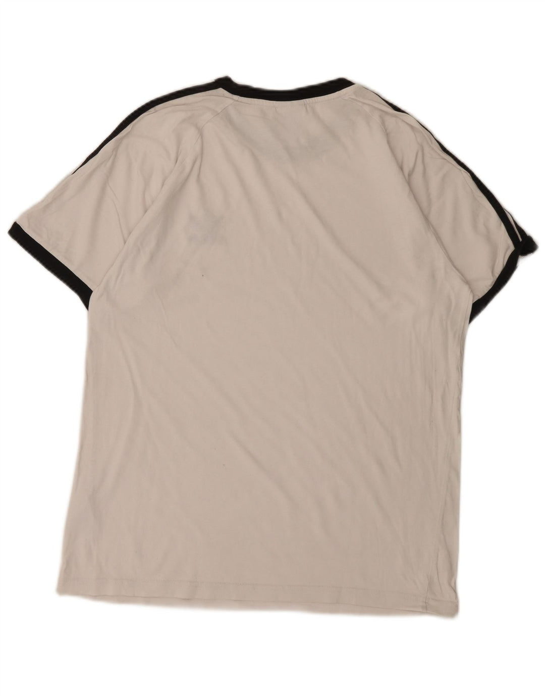 Adidas Mens Camiseta Top Médio Algodão Branco