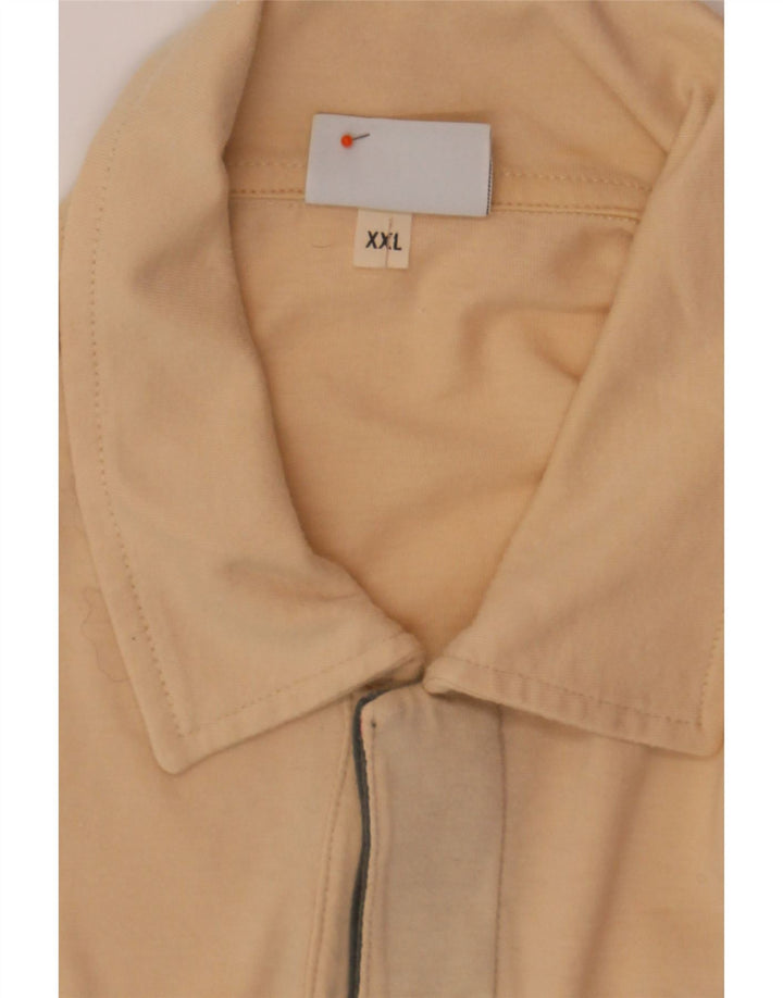 DIADORA Mens Polo Shirt 2XL Beige Cotton Vintage Diadora and Second-Hand Diadora from Messina Hembry 