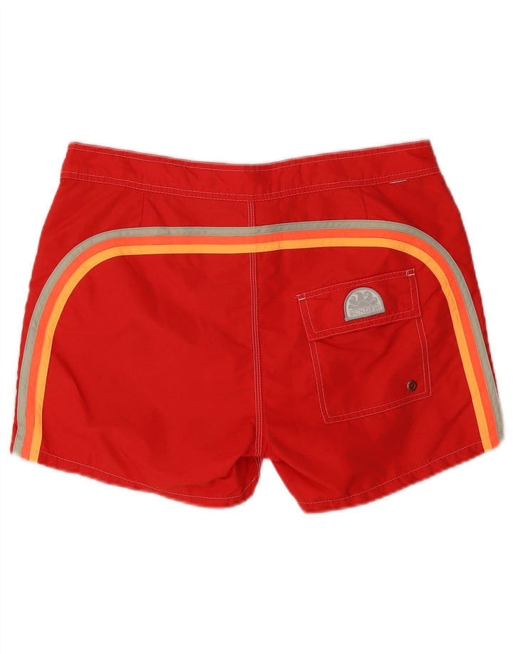Shorts de natação masculino Sundek médio vermelho nylon