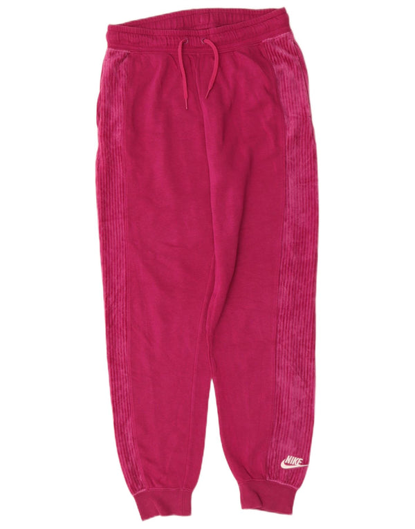 Calça de treino feminina Nike Joggers UK 10 pequeno algodão rosa