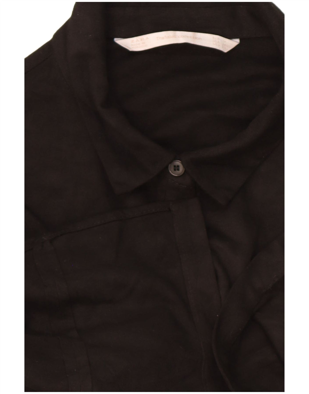 Blusa camisa feminina Zara Reino Unido 14 médio preto