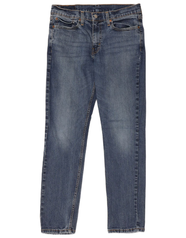 Calça jeans reta masculina Levi's W31 L30 azul algodão