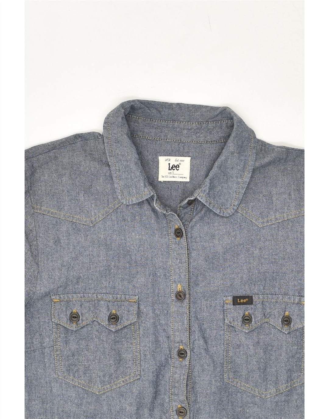 LEE Womens Pullover Shirt UK 10 Small Grey Cotton Vintage Lee and Second-Hand Lee from Messina Hembry 