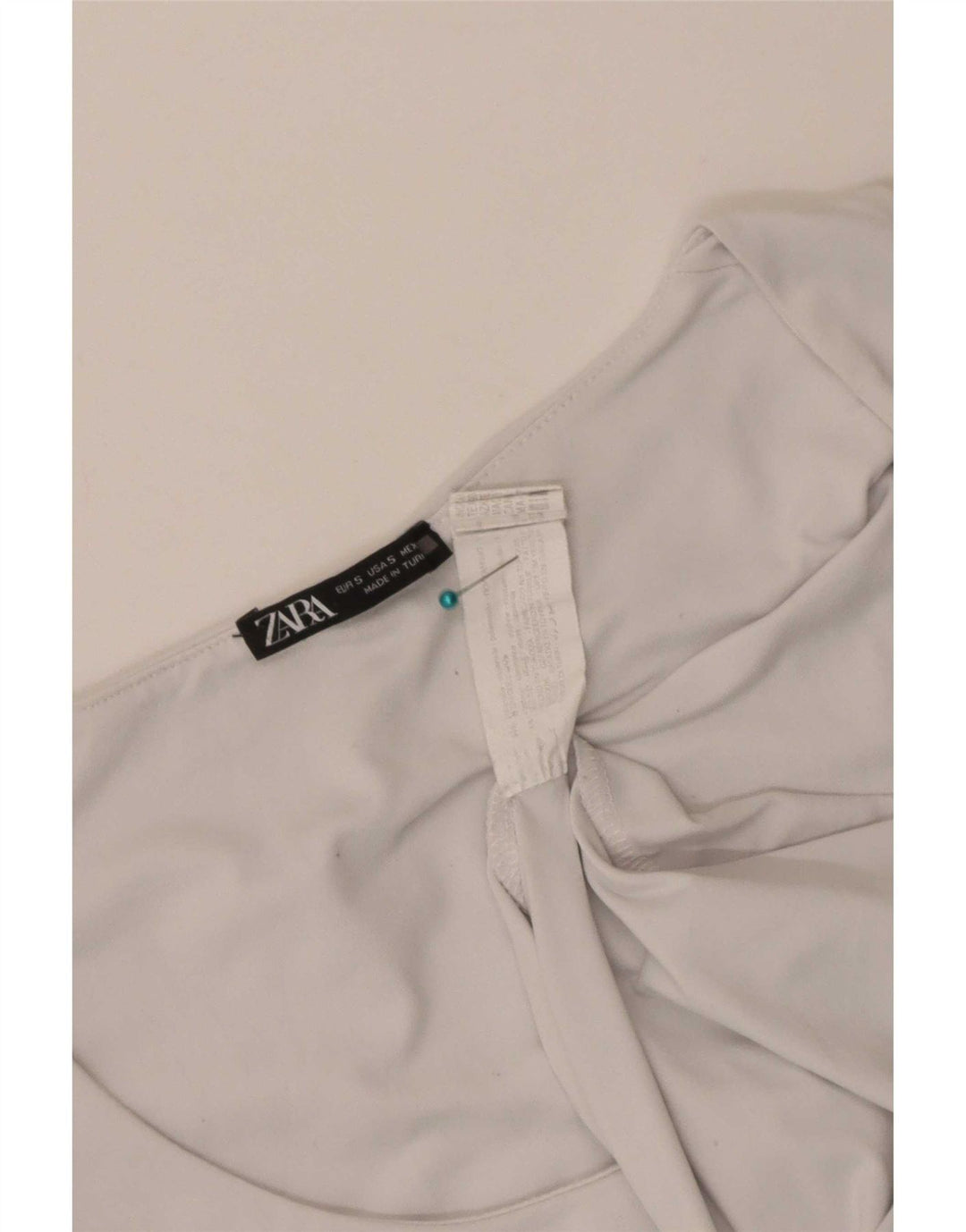 Colete feminino Zara UK 8 pequeno poliamida branca