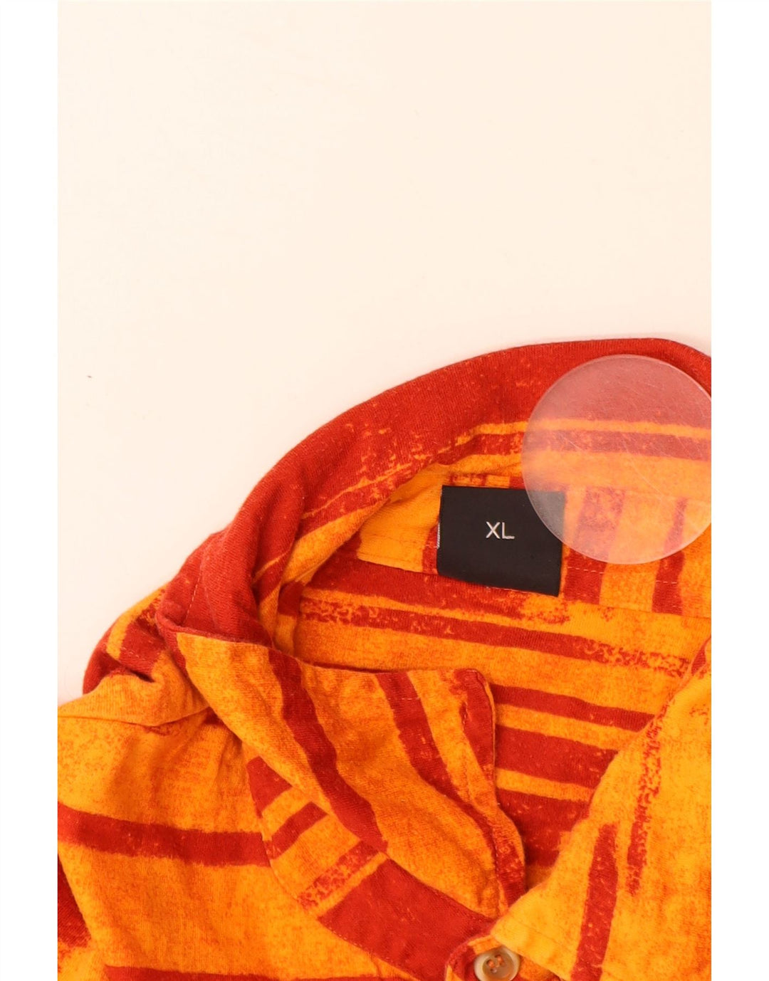 Camisa pulôver masculina de manga curta HUGO BOSS XL laranja listrada de algodão