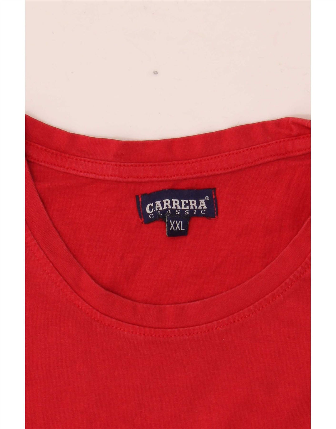 Camiseta gráfica masculina Carrera Top 2XL algodão vermelho