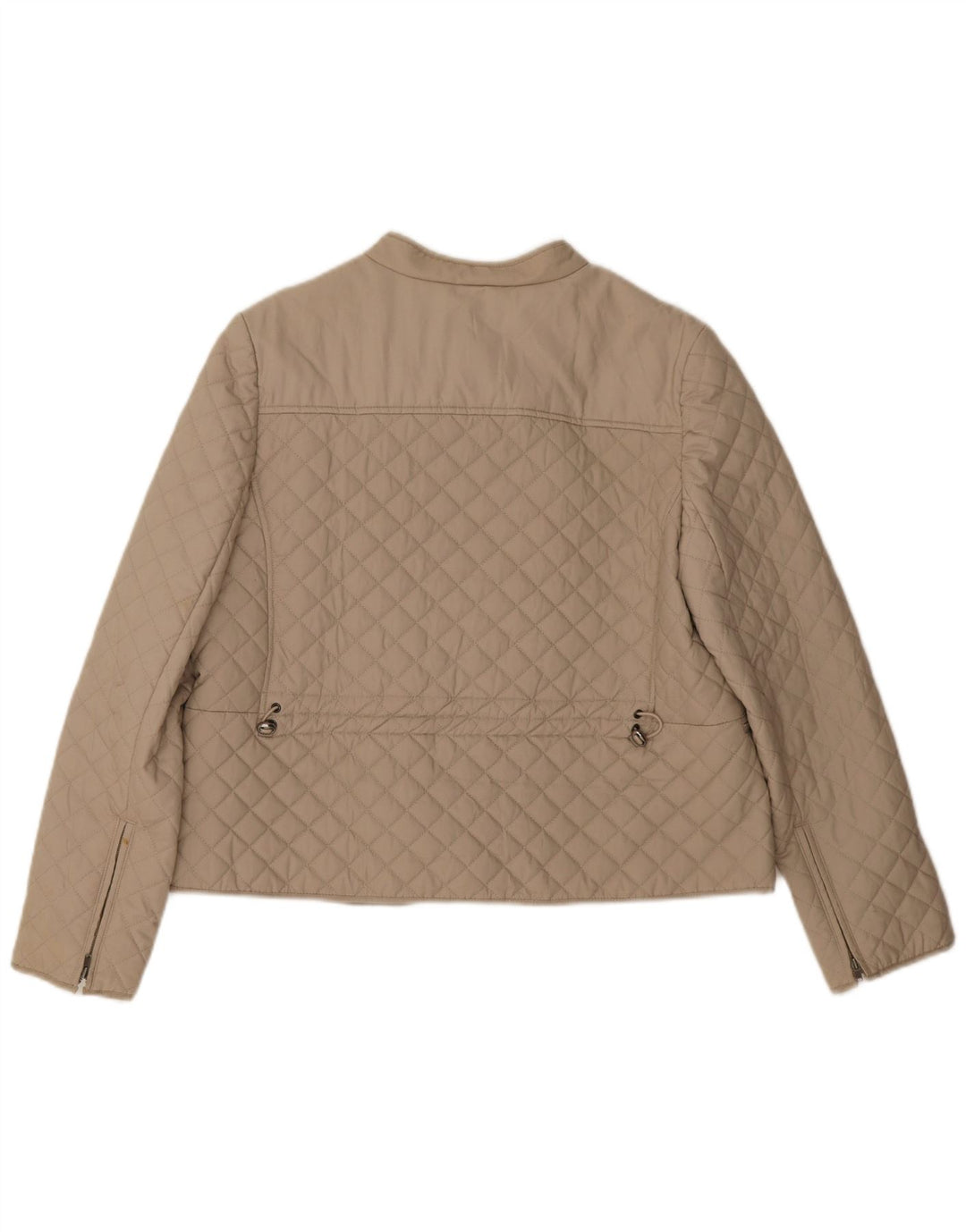 Jaqueta feminina acolchoada Hobbs UK 16 grande algodão bege