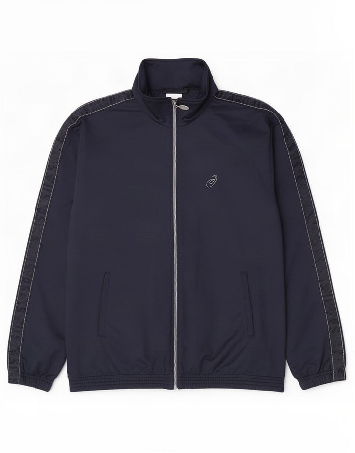 Asics Mens Tracksuit Top Jacket XL azul marinho poliéster