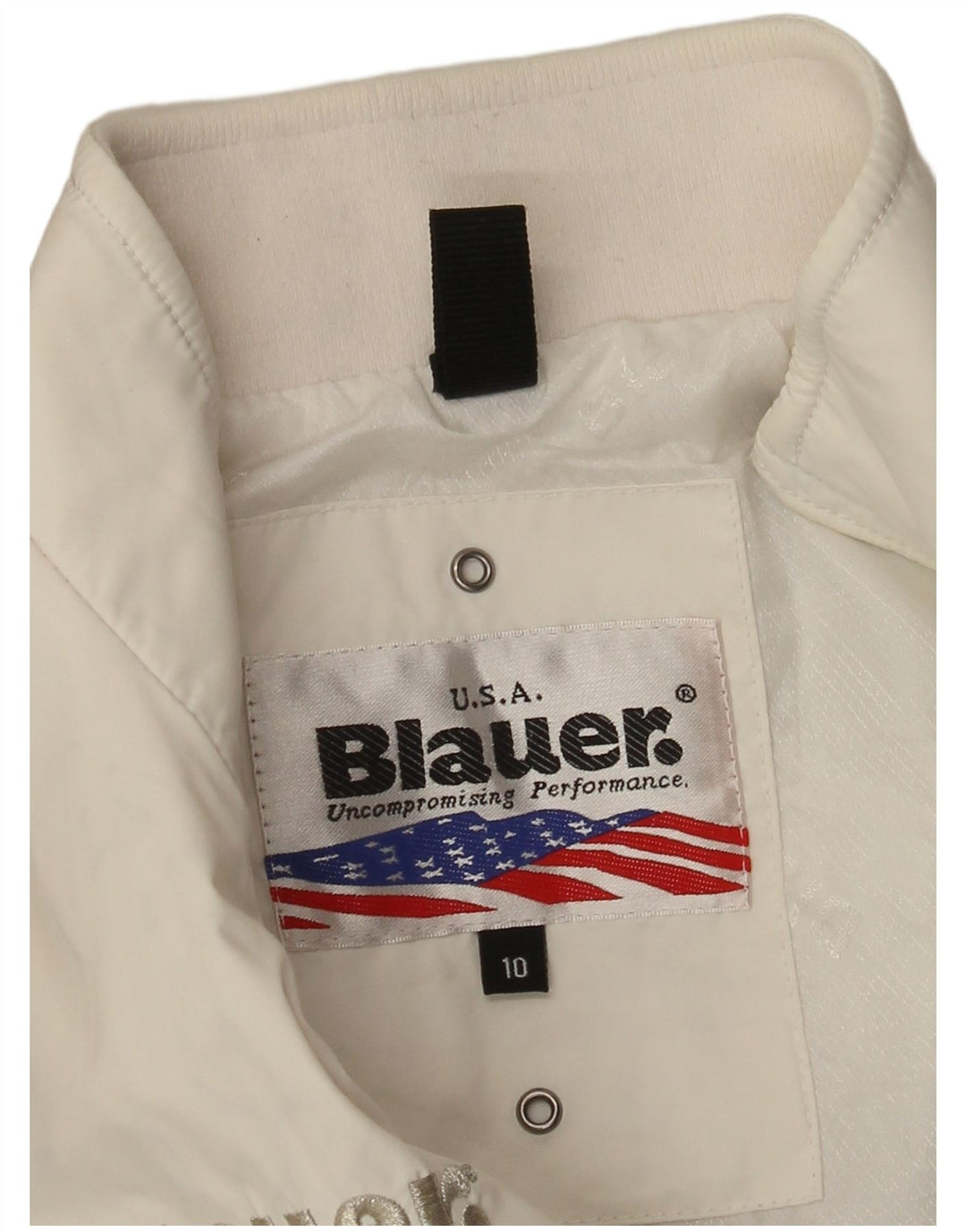 Jaqueta bomber gráfica feminina Blauer 9-10 anos branca clássica