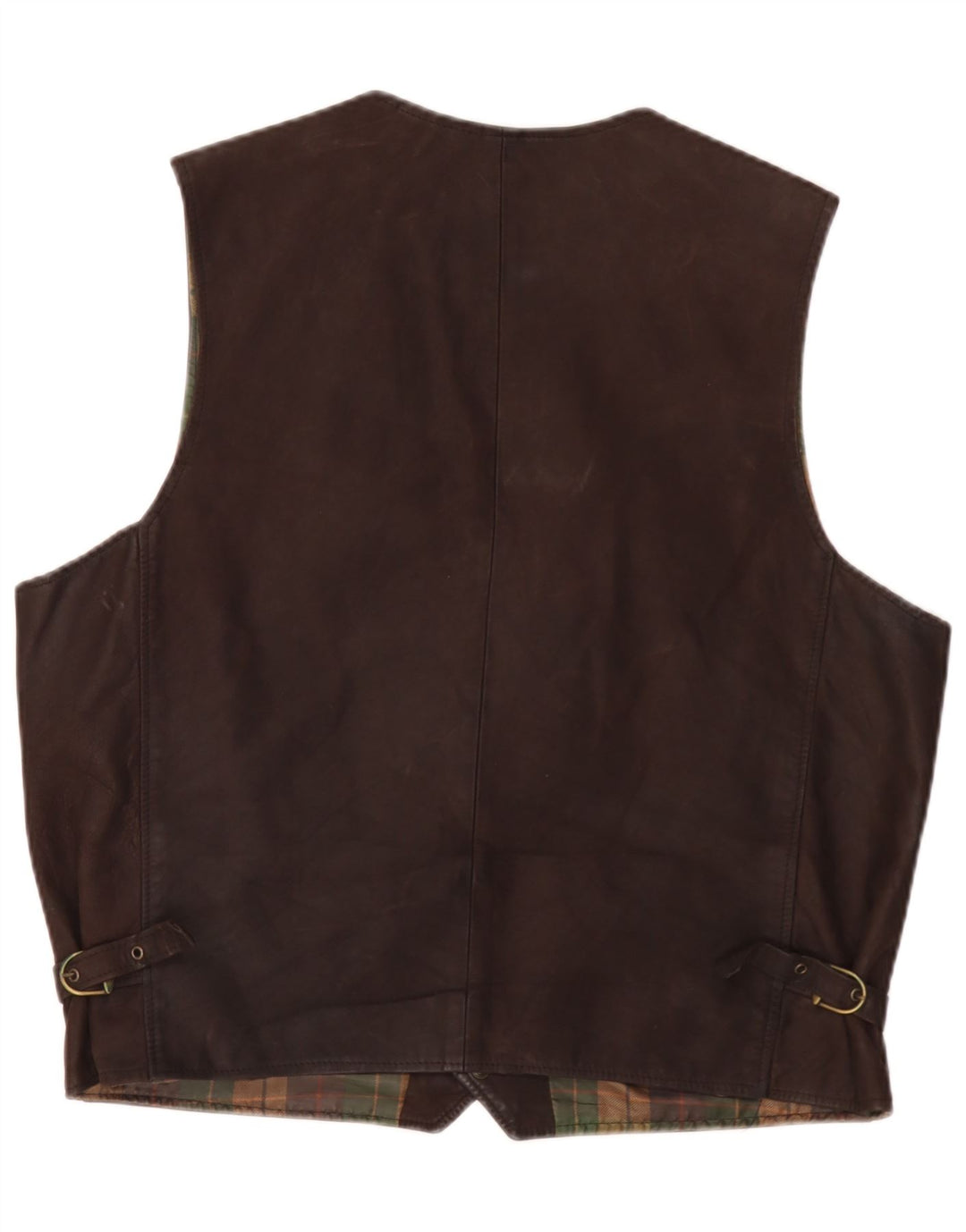 Colete de couro masculino vintage IT 56 2XL marrom