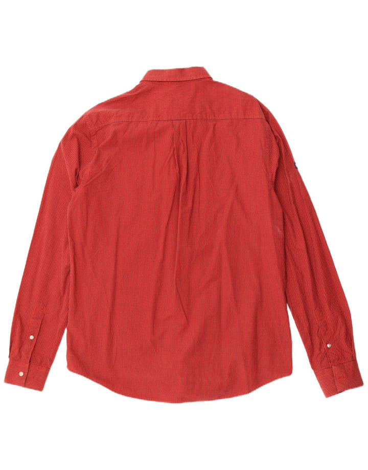 Camisa masculina Superdry Regular Fit XL algodão vermelho guingão