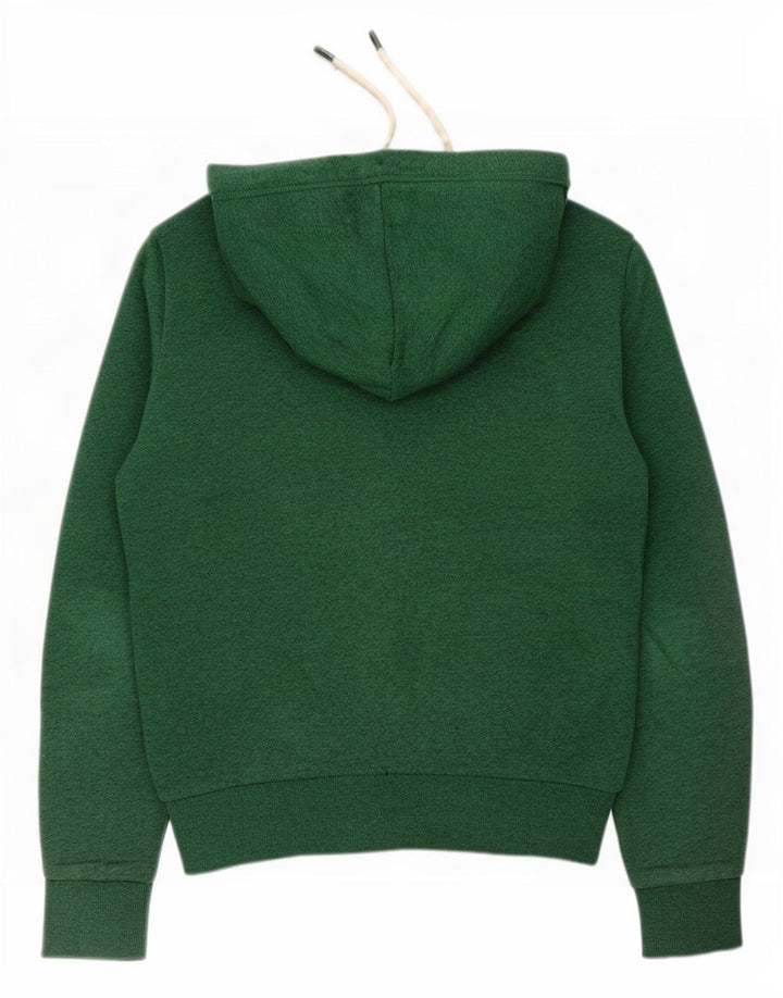 Suéter masculino Superdry com capuz e zíper médio algodão verde
