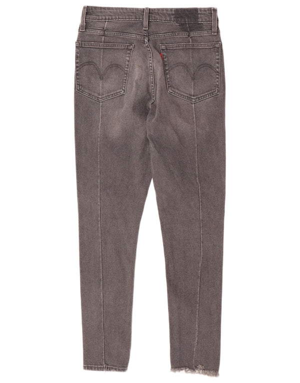 Calça Jeans Levis Feminina 721 Distressed High Rise Skinny W29 L30 Cinza Algodão
