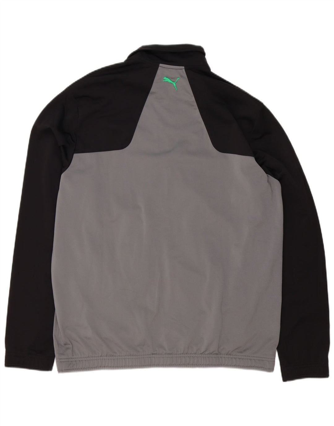 Puma masculino gráfico solto ajuste agasalho jaqueta pequena cinza colorblock