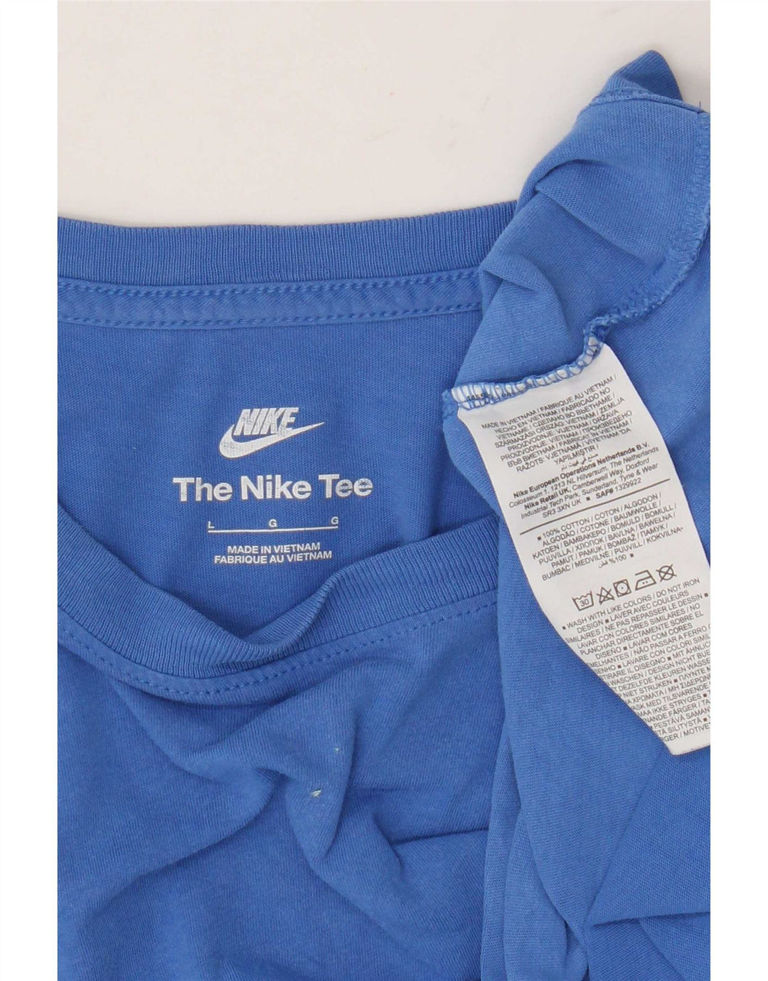 Camiseta masculina Nike grande algodão azul