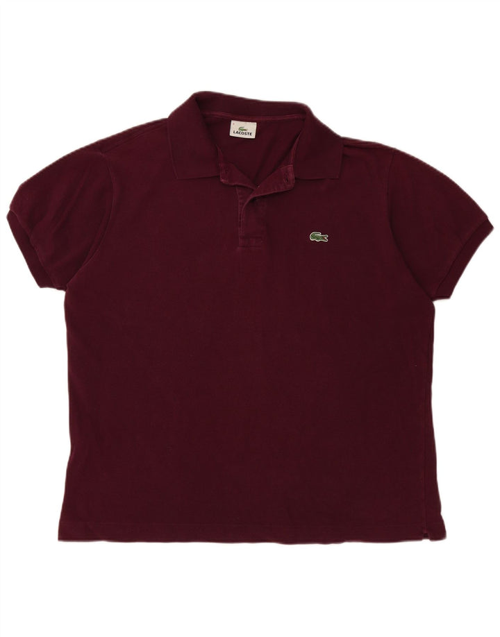 Camisa polo masculina LACOSTE tamanho 6 XL algodão marrom