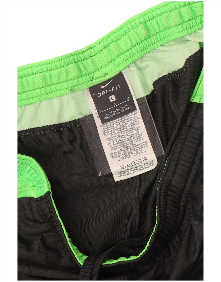 Calça de treino masculina Nike Dri Fit grande cinza colorblock poliéster