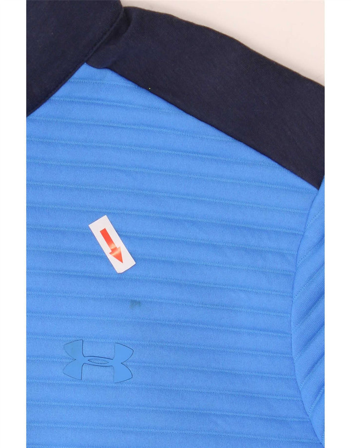 Under Armour Mens Cold Gear Pulôver Treino Top Médio Azul Colourblock