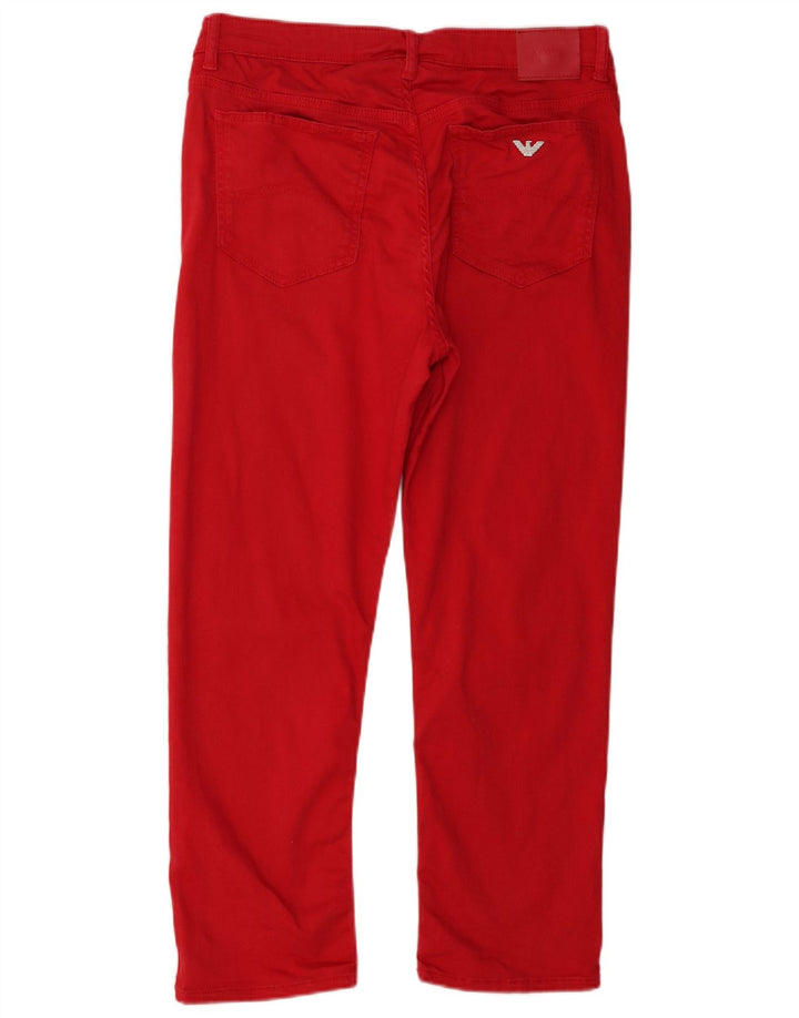 Calça Jeans Slim Feminina Armani W29 L25 Vermelho Lyocell