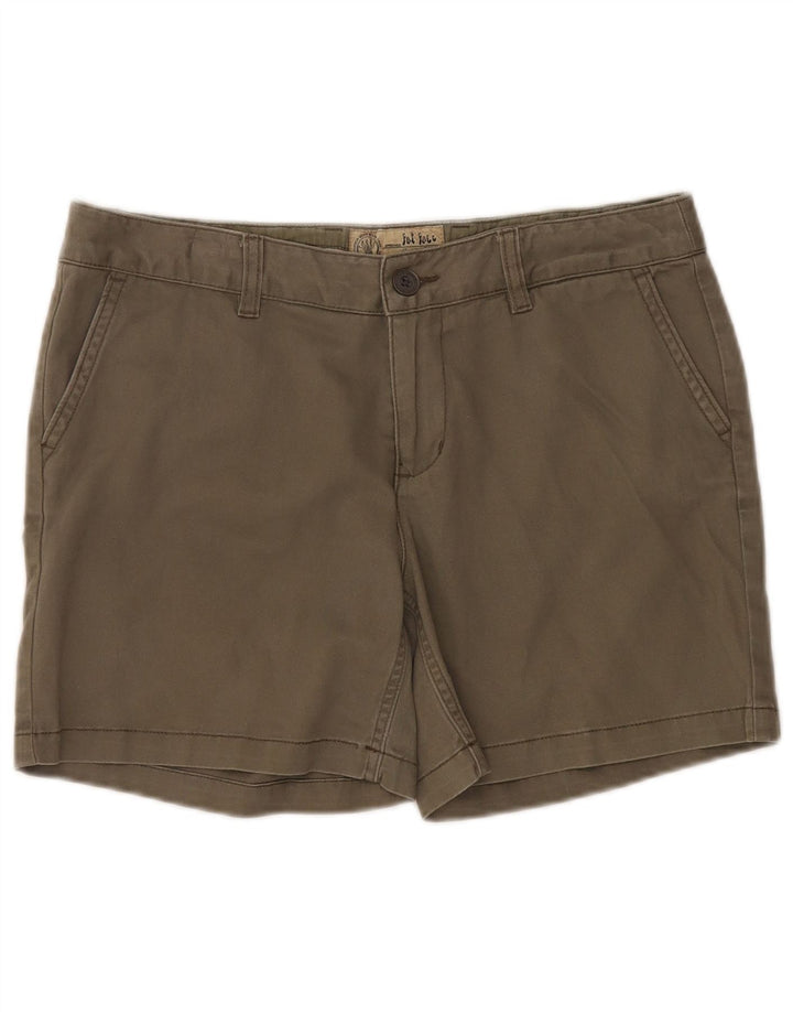 Shorts Chino feminino Fat Face UK 12 médio W34 algodão cáqui